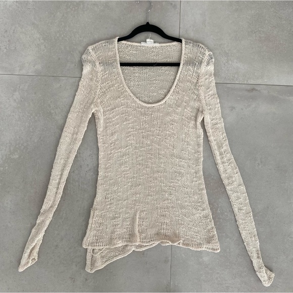 HELMUT LANG CREAM KNIT SWEATER - Picture 2 of 5